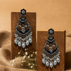Inayat Two-Layered Chandbali's(Black)