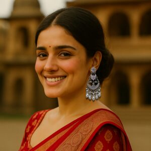 Inayat Two-Layered Chandbali's (Lavender)