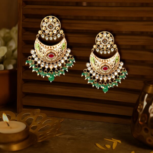 Aafreen Polki Chandbali - Image 3