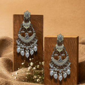 Inayat Two-Layered Chandbali's(Ivory)