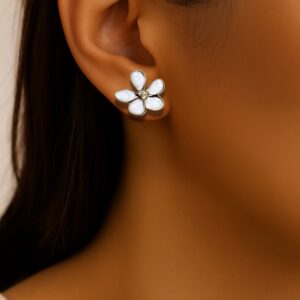 Pearl Blossom – Floral  Stud