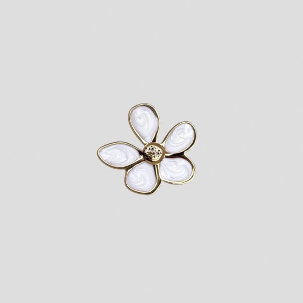 Pearl Blossom – Floral  Stud - Image 3
