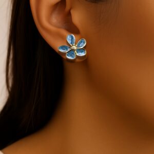 Pearl Blossom – Floral Stud