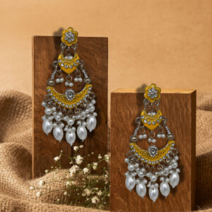 Inayat Two-Layered Chandbali's (Yellow)