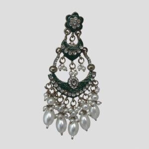 Inayat Two-Layered Chandbali's(Green)