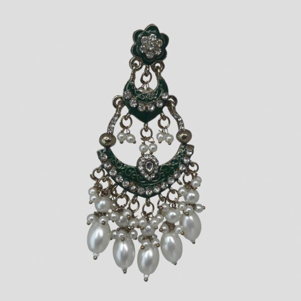 Inayat Two-Layered Chandbali's(Green)