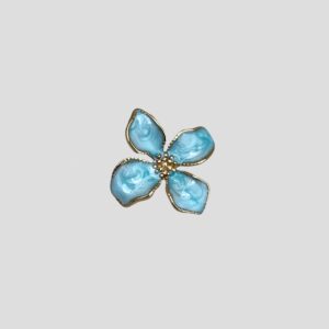Ocean Blue Bloom – Floral Stud