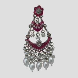 Inayat Two-Layered Chandbali's(Pink)
