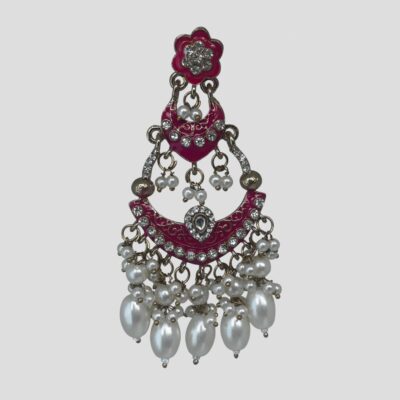 Inayat Two-Layered Chandbali's(Pink)