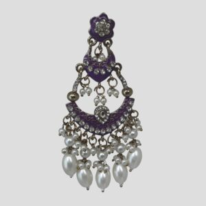 Inayat Two-Layered Chandbali's(Purple)