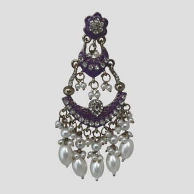 Inayat Two-Layered Chandbali's(Purple)