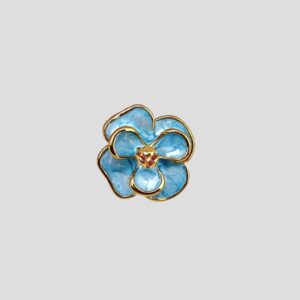 Azure Bloom –  Floral Stud(Blue)