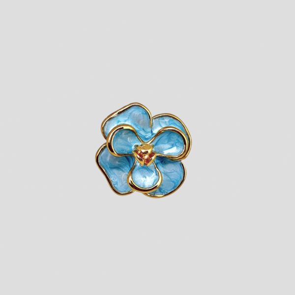 Azure Bloom –  Floral Stud(Blue) - Image 3
