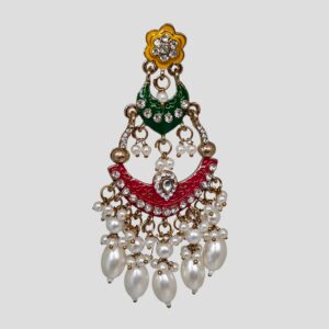 Inayat Two-Layered Chandbali's (Tricolor)
