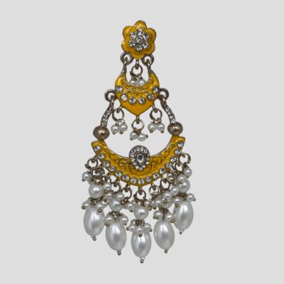Inayat Two-Layered Chandbali's (Yellow)