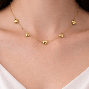Golden Hearts Anti-Tarnish Neckchain