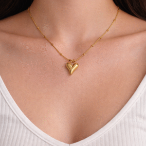 Classic Heart Drop Neckchain – Anti-Tarnish Stainless Steel