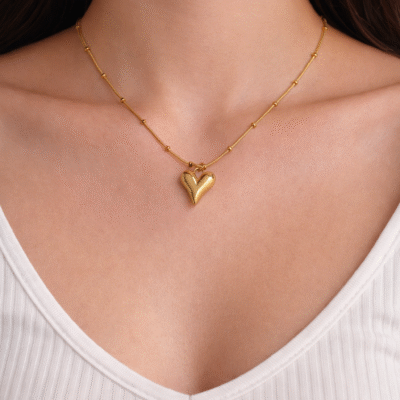 Classic Heart Drop Neckchain – Anti-Tarnish Stainless Steel