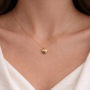Minimal Heart Drop Neckchain – Anti-Tarnish Stainless Steel