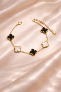 Black & White Clover Bracelet