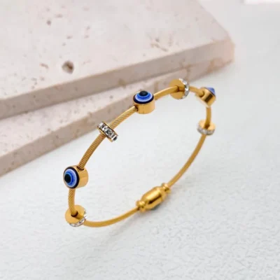 Evil Eye Bangle Bracelet