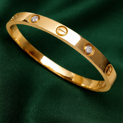 Golden Diamond Kada Bracelet