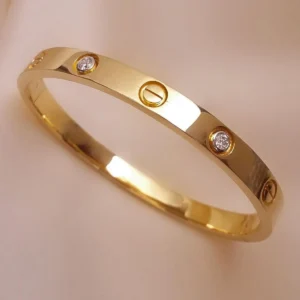 Golden Diamond Kada Bracelet