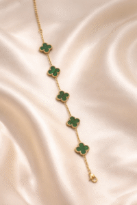 Elegant Green Clover Bracelet